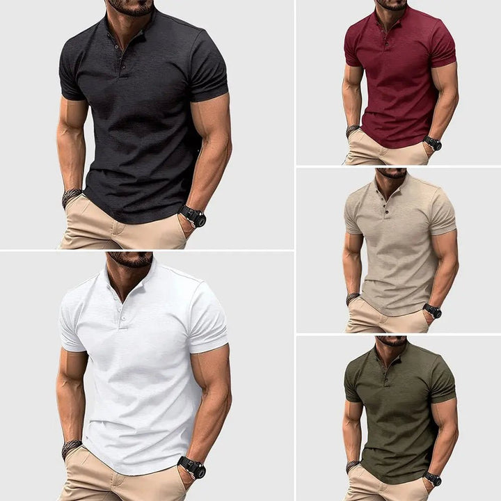 Prescott Tailors Weston Henley Polo - Benjamin New York