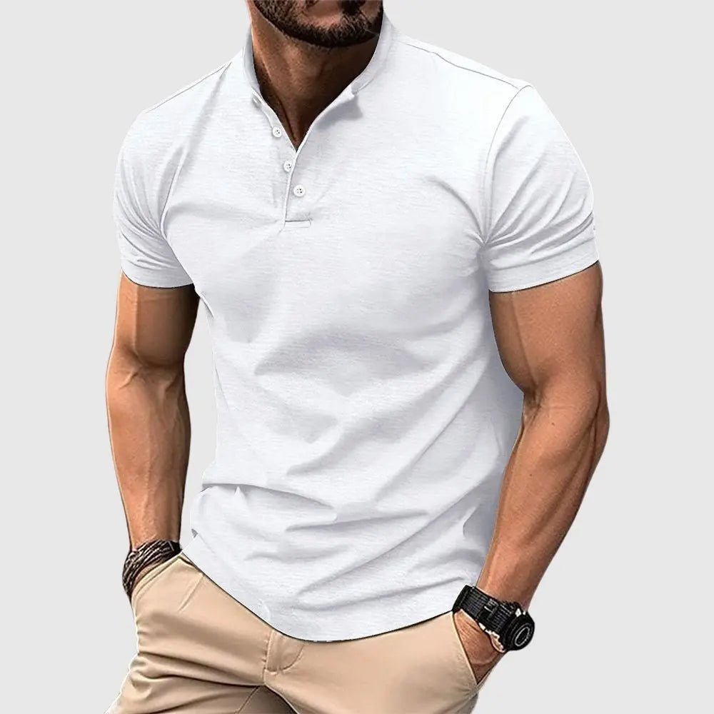 Prescott Tailors Weston Henley Polo - Benjamin New York