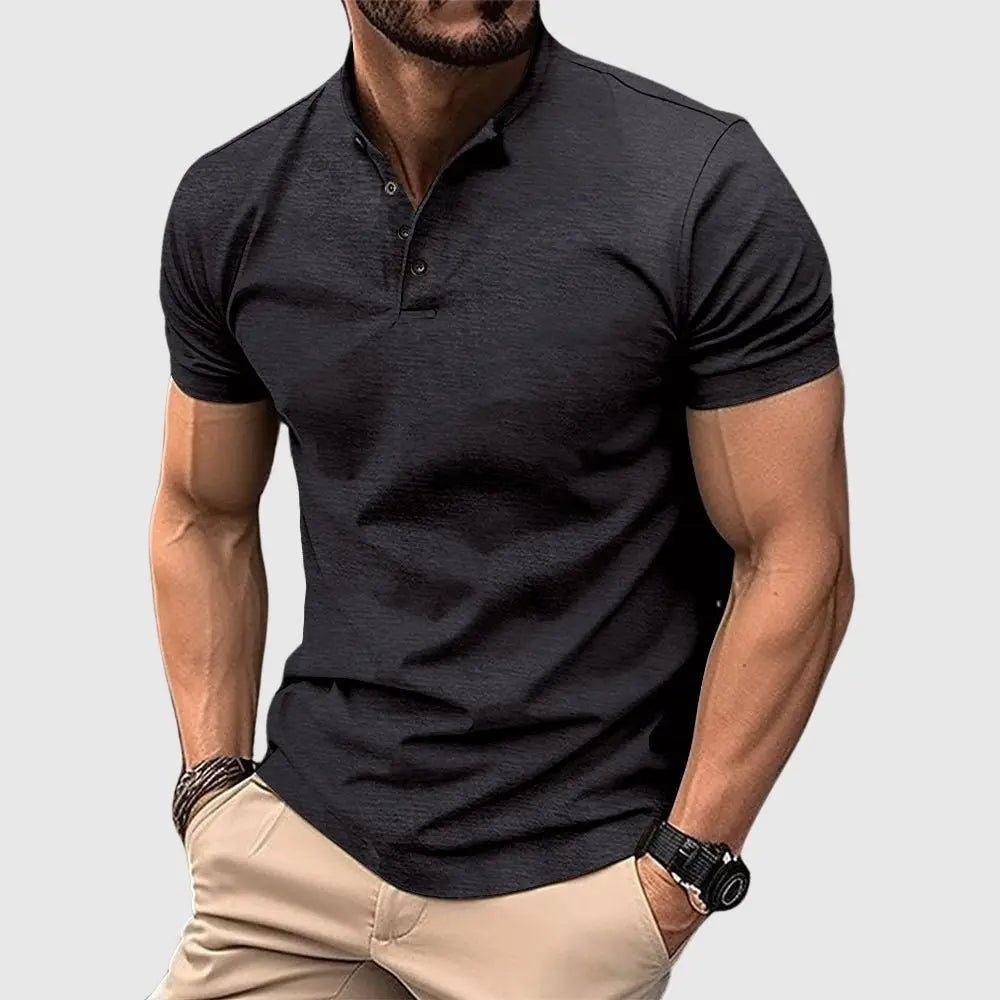 Prescott Tailors Weston Henley Polo - Benjamin New York