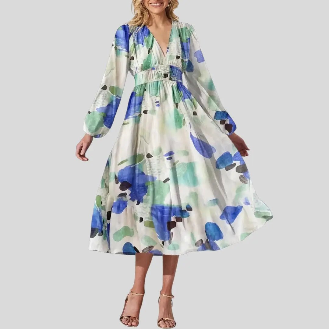 Amalie | Graceful Bloom Print Dress - Benjamin New York