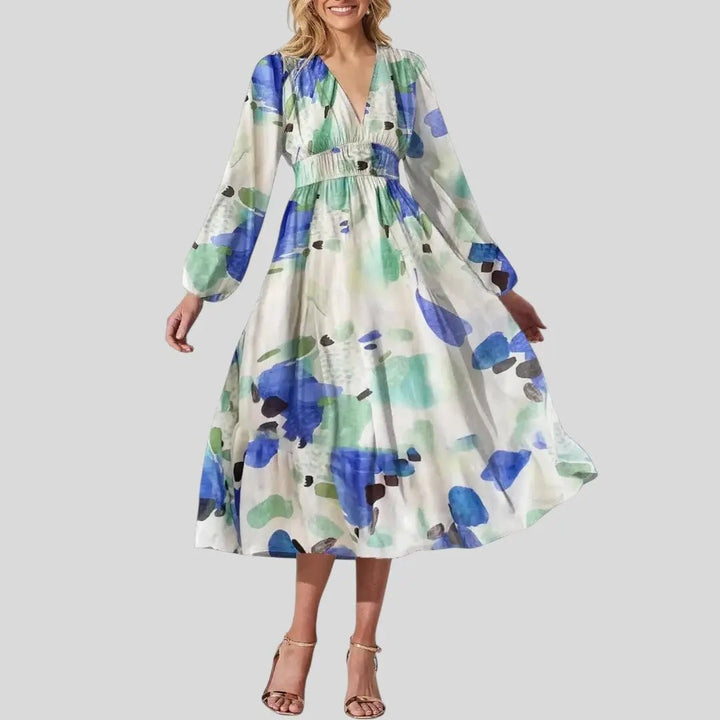 Amalie | Graceful Bloom Print Dress - Benjamin New York