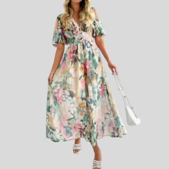 Amalie | Graceful Bloom Print Dress - Benjamin New York