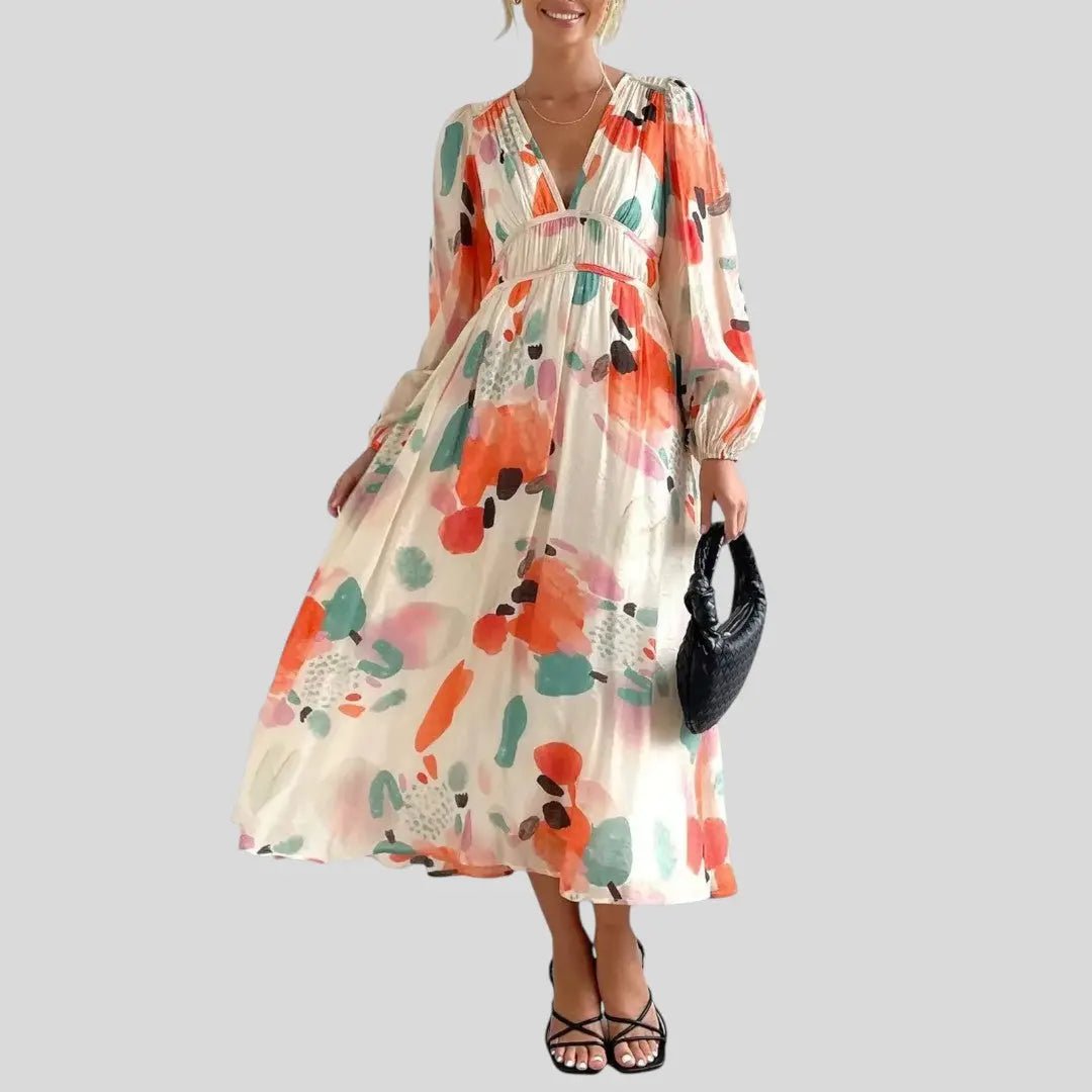 Amalie | Graceful Bloom Print Dress - Benjamin New York
