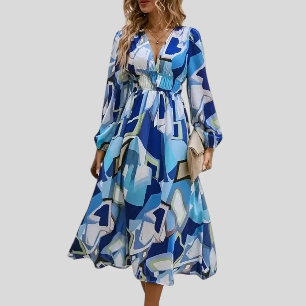Amalie | Graceful Bloom Print Dress - Benjamin New York