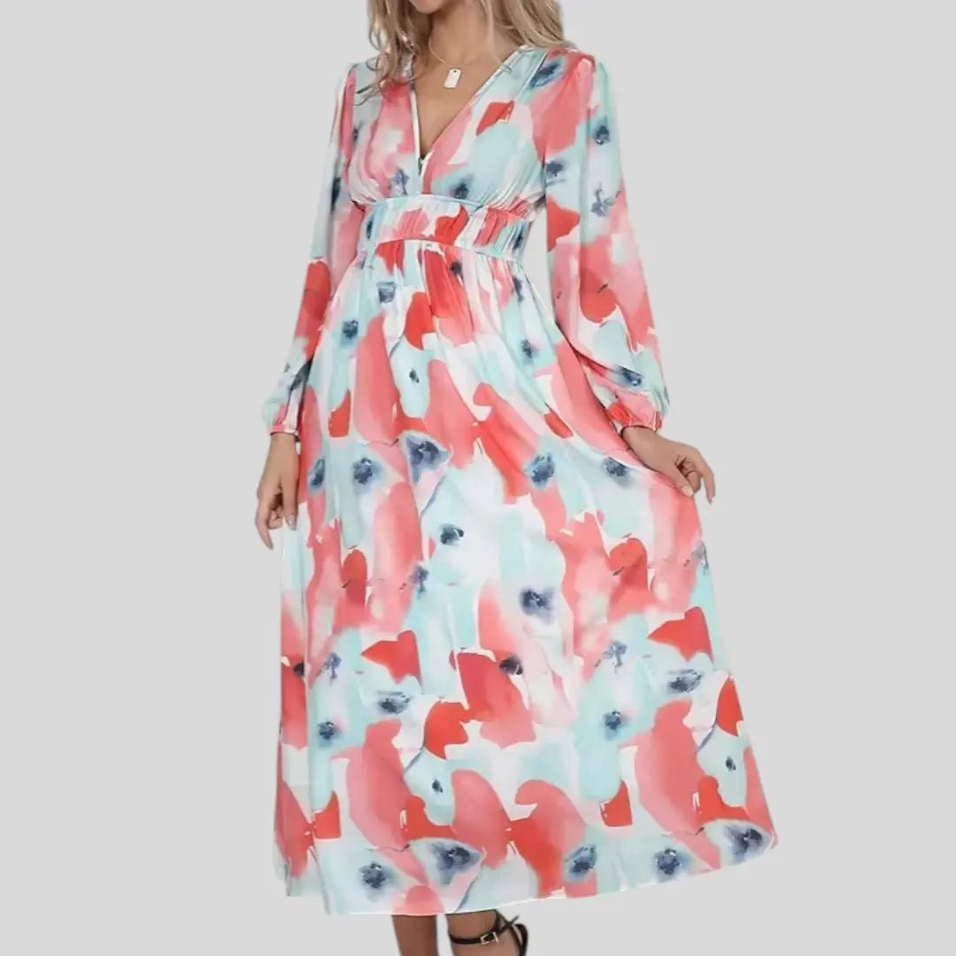 Amalie | Graceful Bloom Print Dress - Benjamin New York