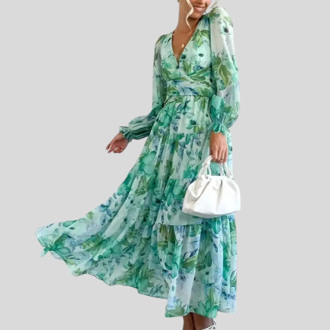 Amalie | Graceful Bloom Print Dress - Benjamin New York