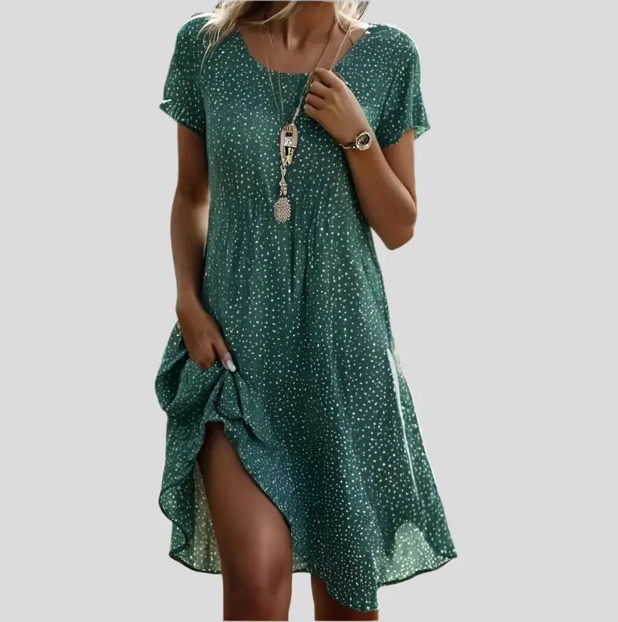 Skye | Vibrant Bloom Split - Hem Dress - Benjamin New York