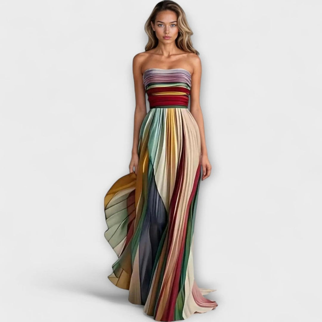 Aubrey | Sunset Breeze Strapless Maxi Dress - Benjamin New York