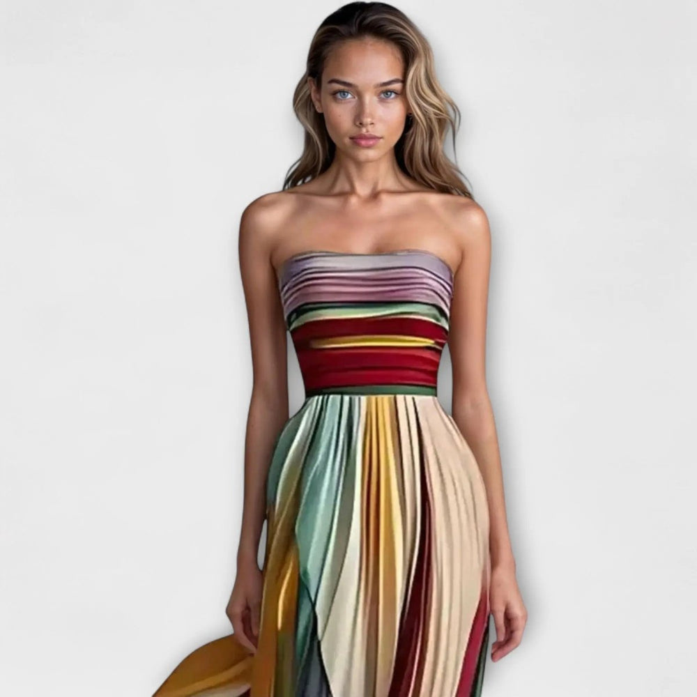Aubrey | Sunset Breeze Strapless Maxi Dress - Benjamin New York