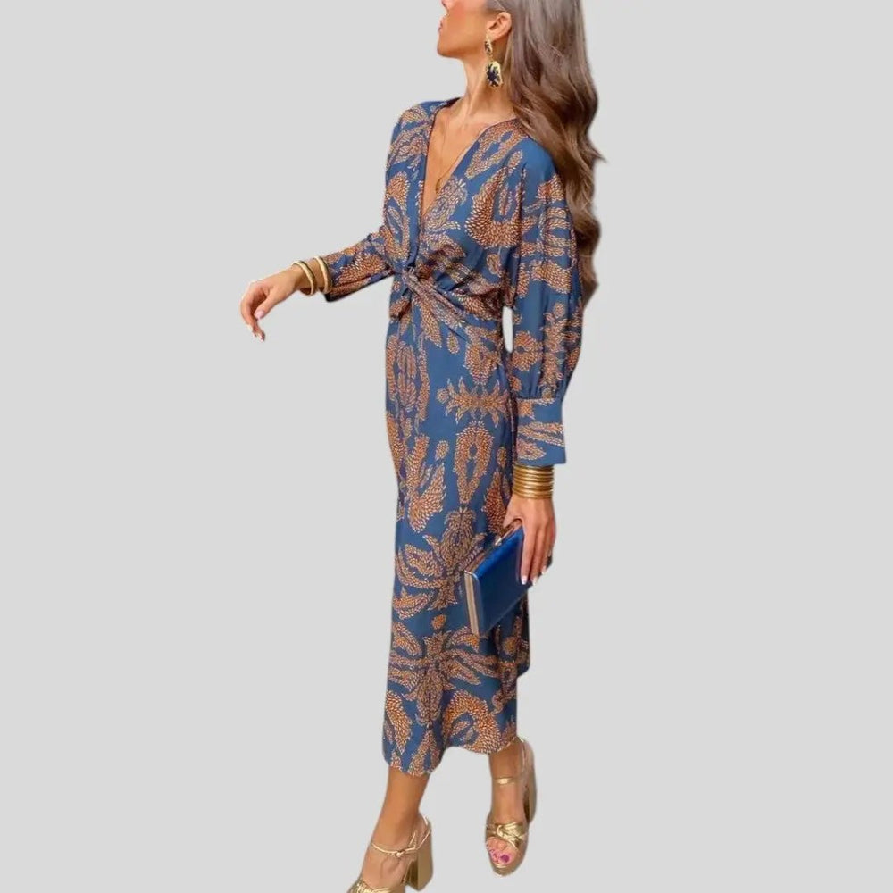 Adaline | Eye Catching V - Neck Dress - Benjamin New York