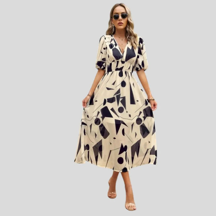 Alma | Elegant Summer Flow Midi Dress - Benjamin New York
