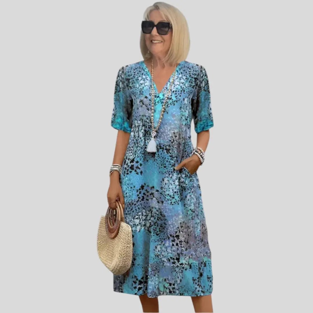 Agnes | Vibrant Blossom Day Dress - Benjamin New York
