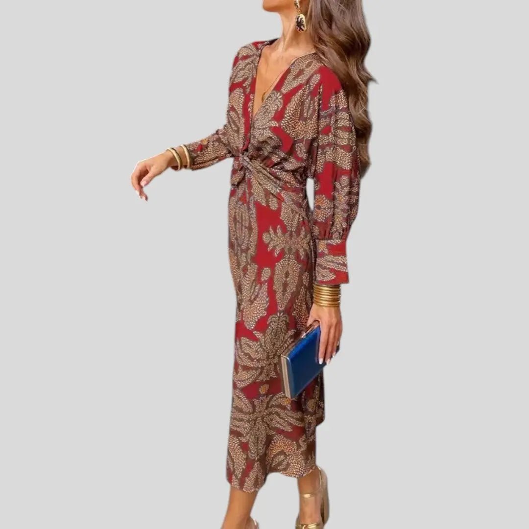 Adaline | Eye Catching V - Neck Dress - Benjamin New York