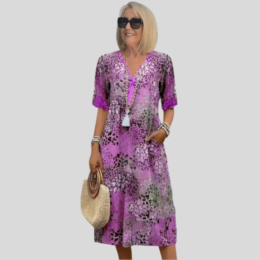 Agnes | Vibrant Blossom Day Dress - Benjamin New York