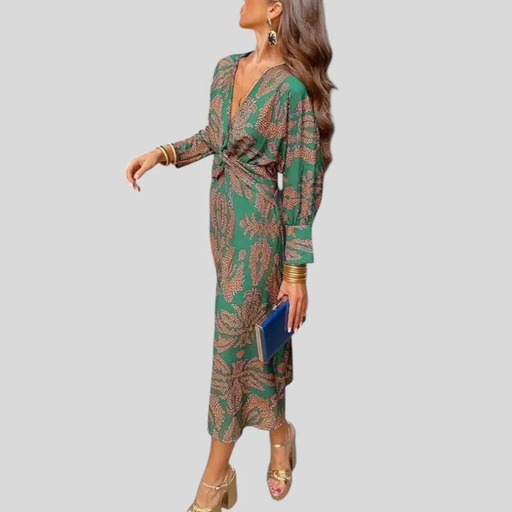 Adaline | Eye Catching V - Neck Dress - Benjamin New York