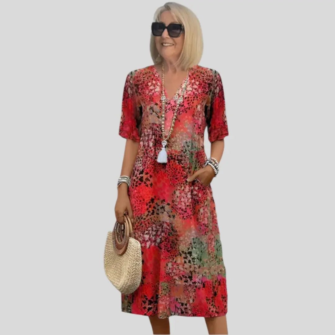 Agnes | Vibrant Blossom Day Dress - Benjamin New York