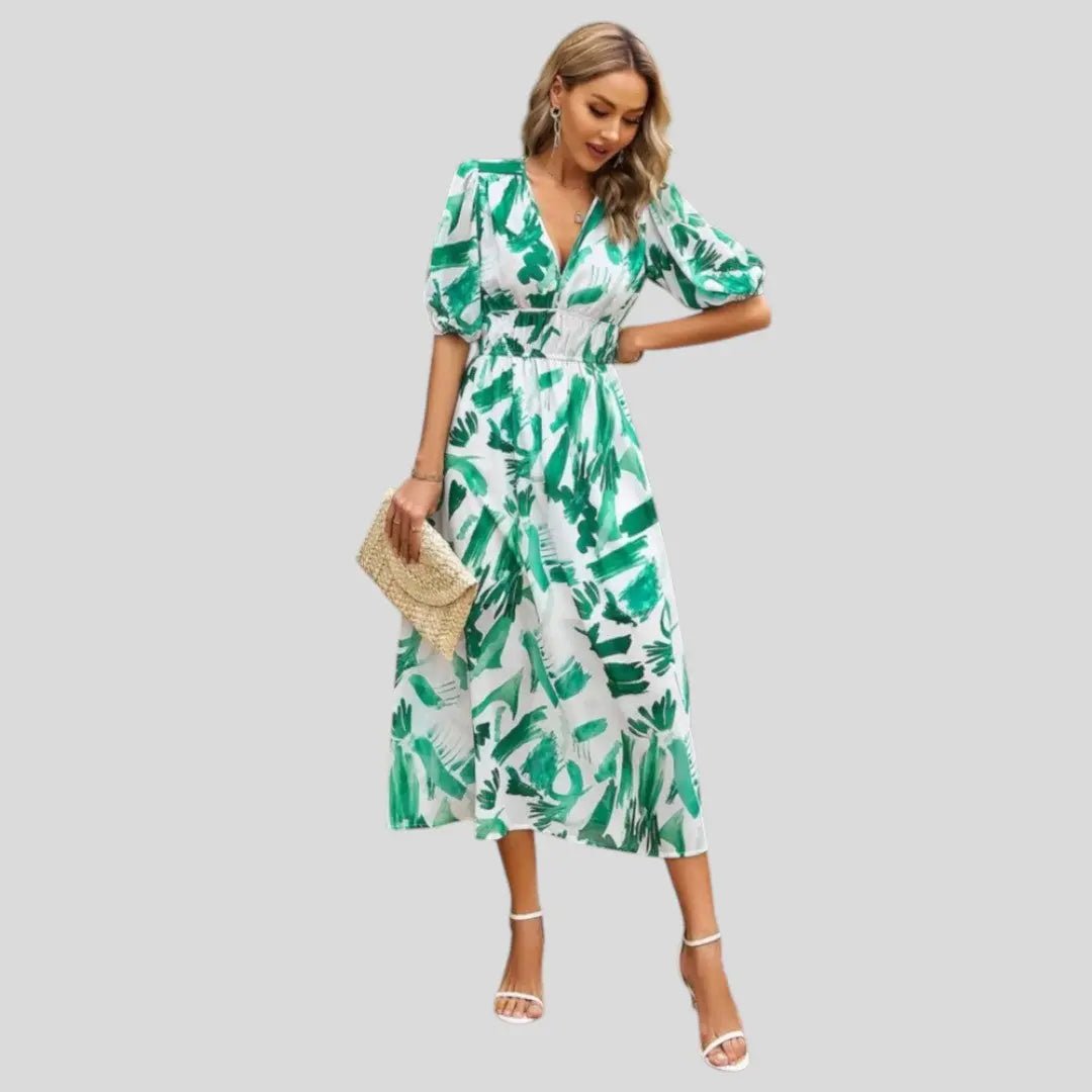 Alma | Elegant Summer Flow Midi Dress - Benjamin New York