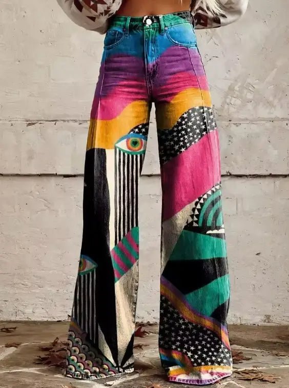 Cleo | Abstract Vision Wide - Leg Pants - Benjamin New York